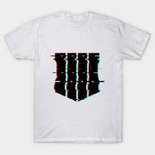 Black Ops 4 Logo Glitch Effect Black T-Shirt